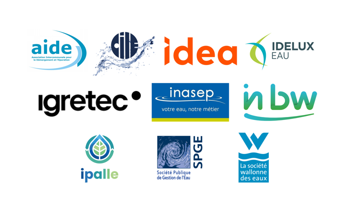 Logos des différents acteurs du secteur de l'eau